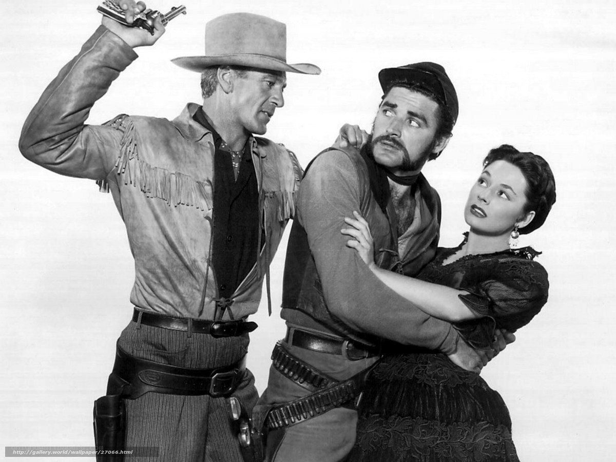 Western film scene with gun