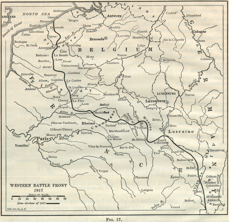 Western Front 1917 map