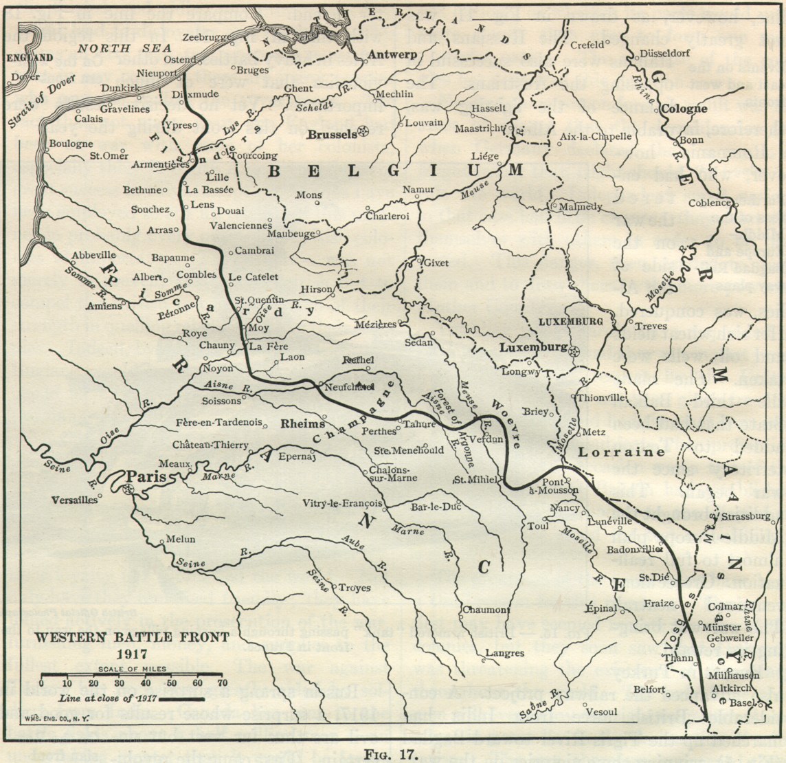 Western Front 1917 map