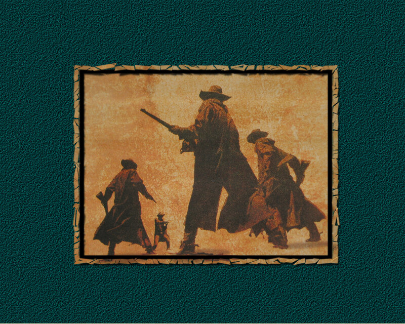 Western gunfight scene