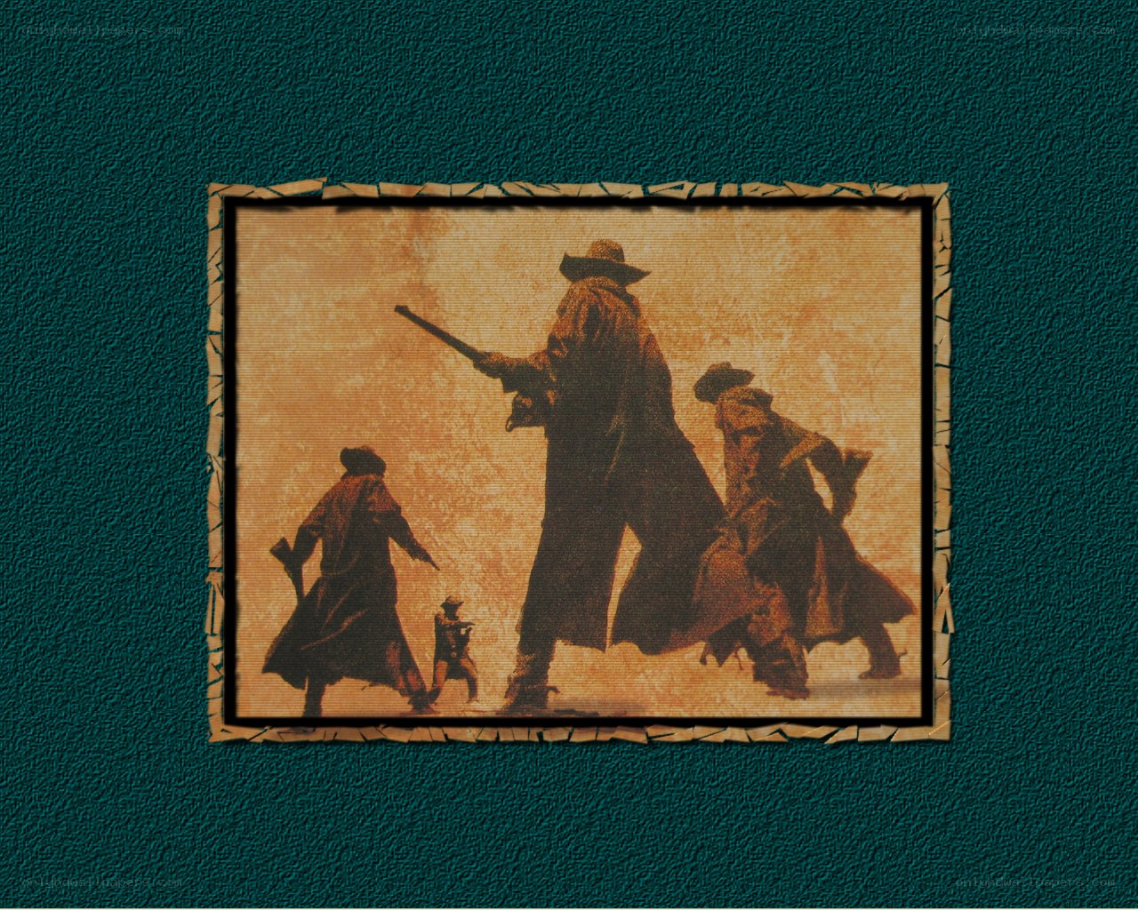 Western gunfight scene