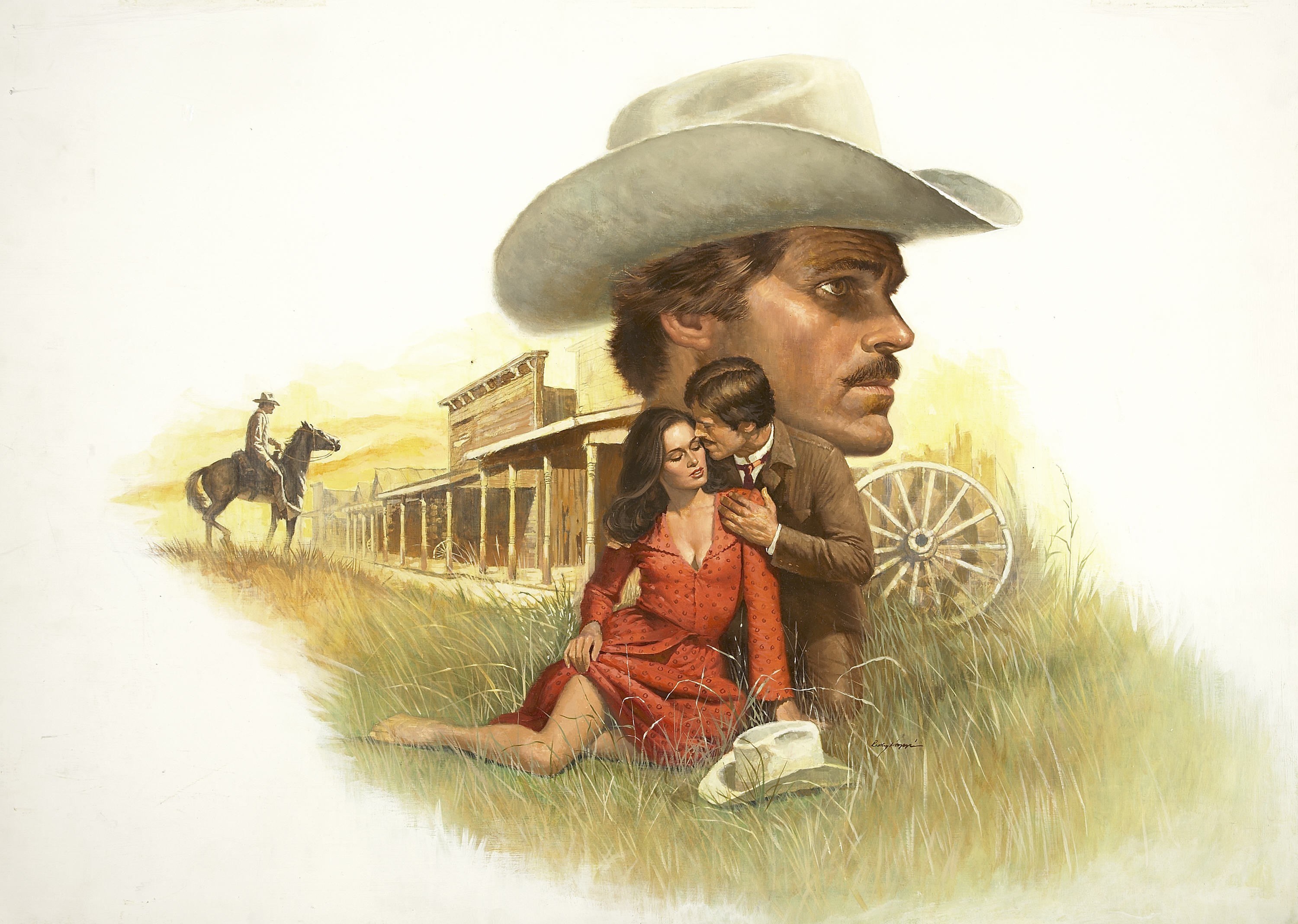 Western romance illustration