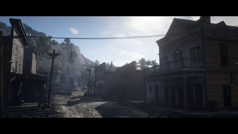 Western Town Street — Brown, Serene