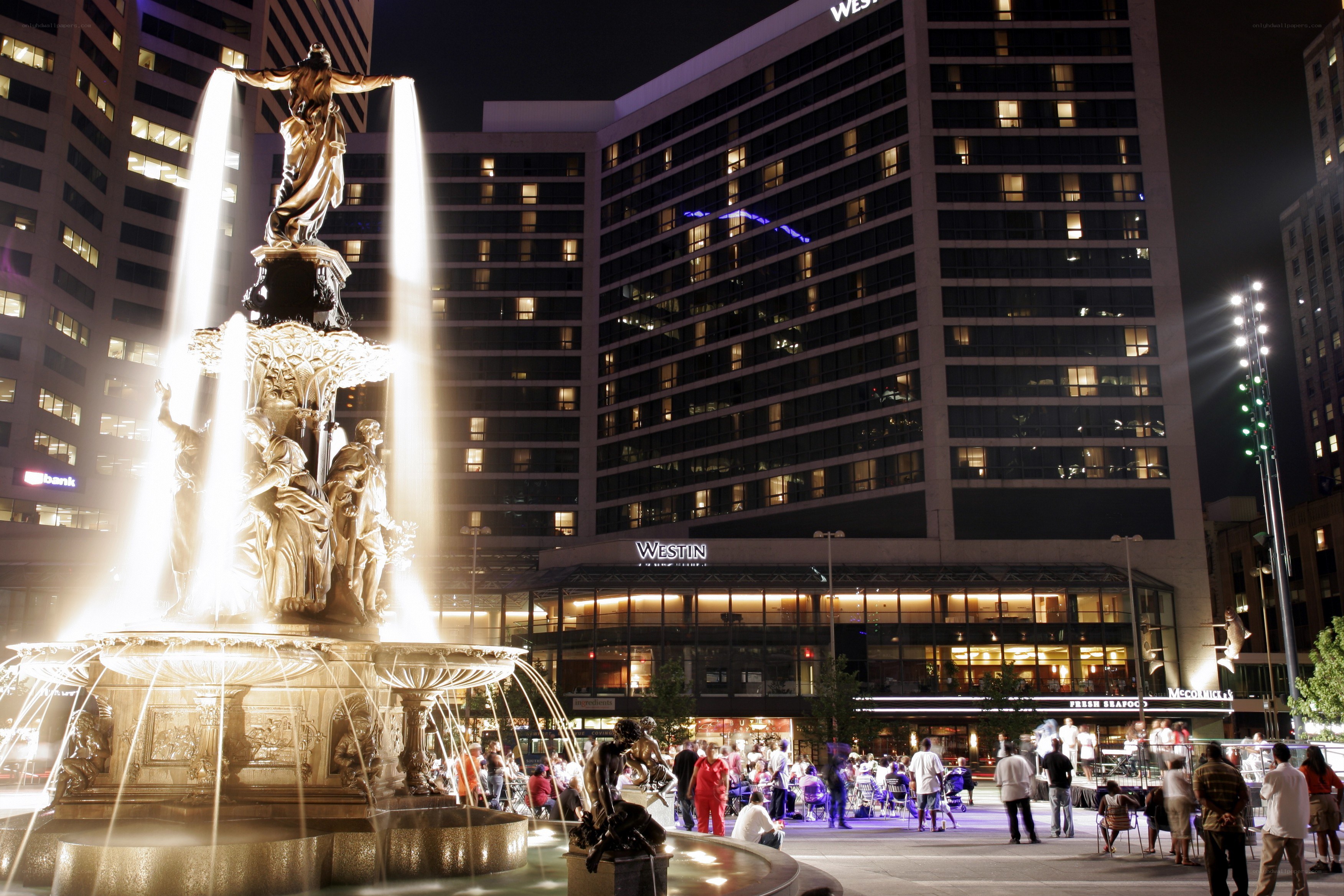 Westin Hotel at night