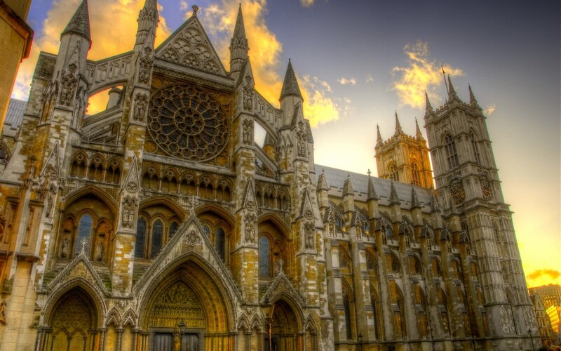 Westminster Abbey Facade — Gold