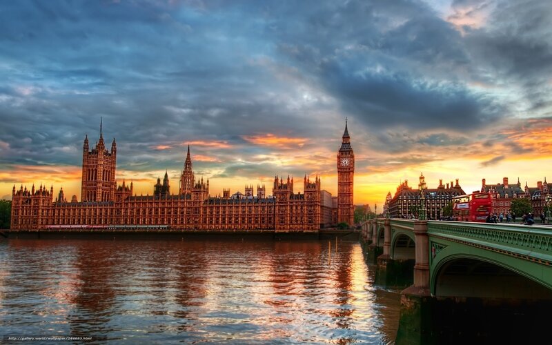 Westminster at sunset