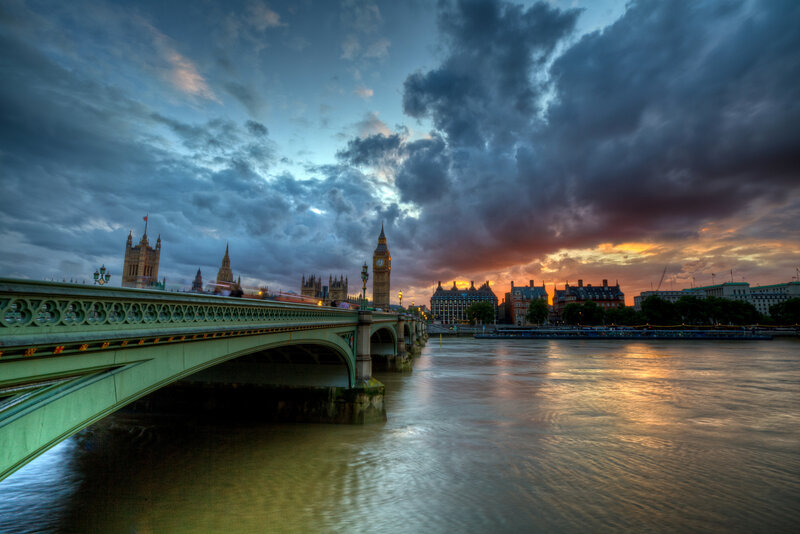 Westminster Bridge at Dusk — Blue