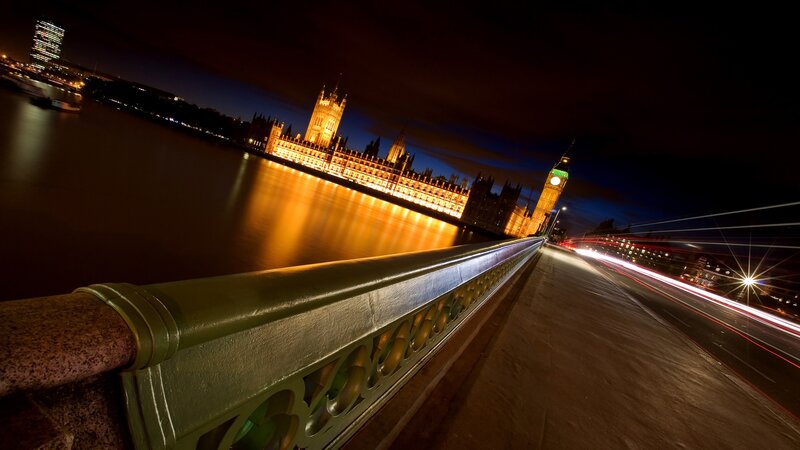 Westminster Bridge at Night — Black