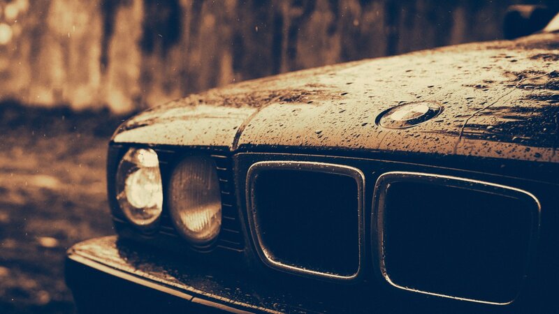 Wet Bmw Car Hood
