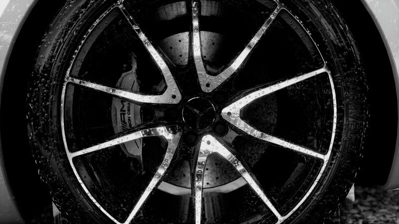 Wet Car Wheel