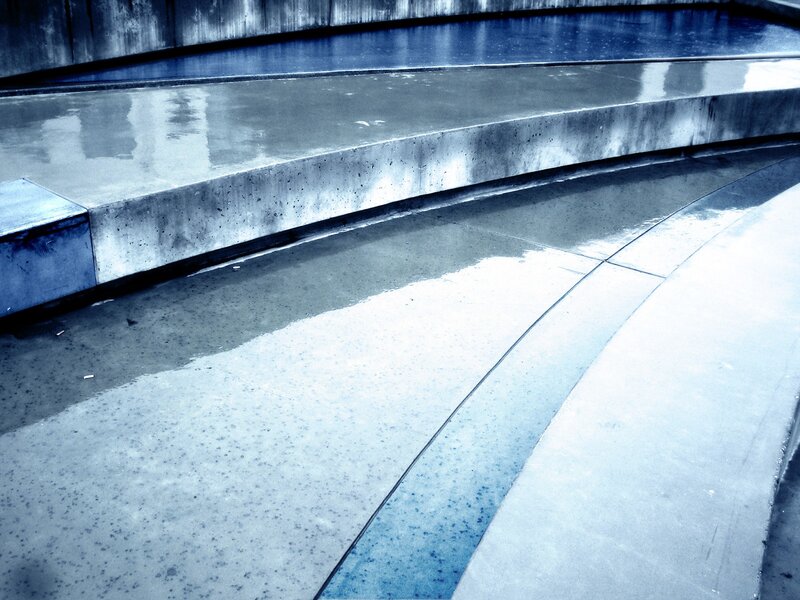 Wet Concrete Steps