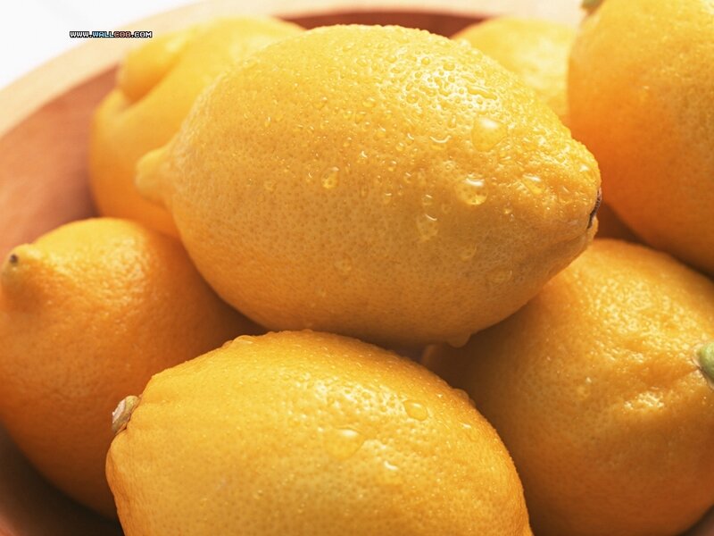 Wet Lemons in Bowl