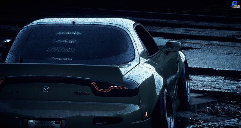 Wet Mazda Rx-7
