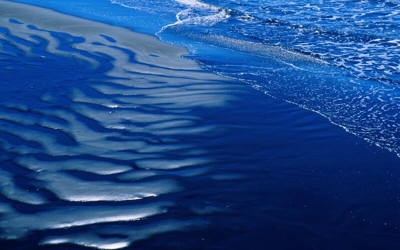 Wet Sand Patterns — Blue, Calm
