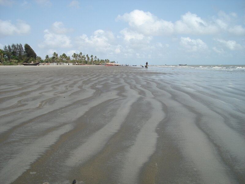 Wet Sand Patterns on Beach