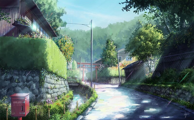 Wet Village Path