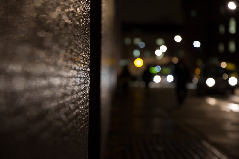 Wet Wall at Night