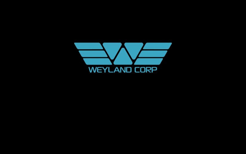 Weyland Corp Logo — Black, Minimalist