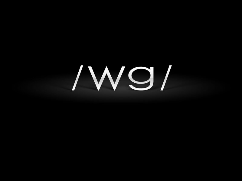 /wg/ logo on black background