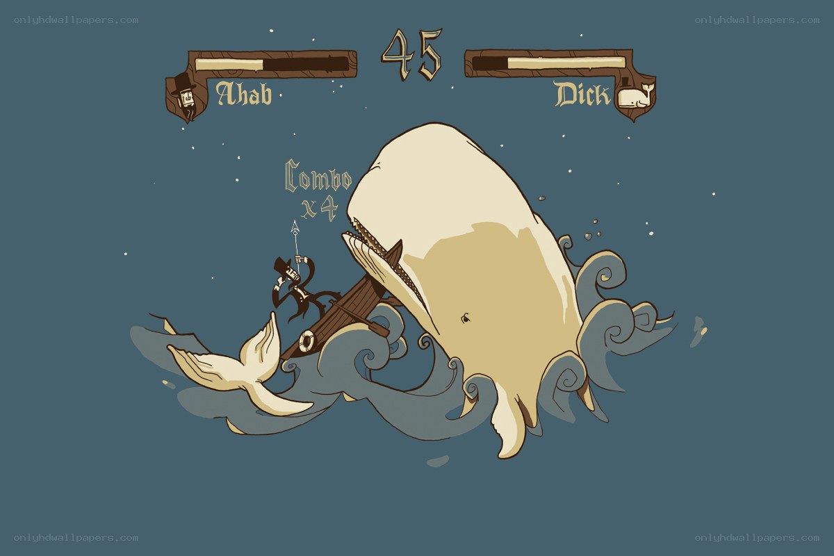 Whale battle game scene