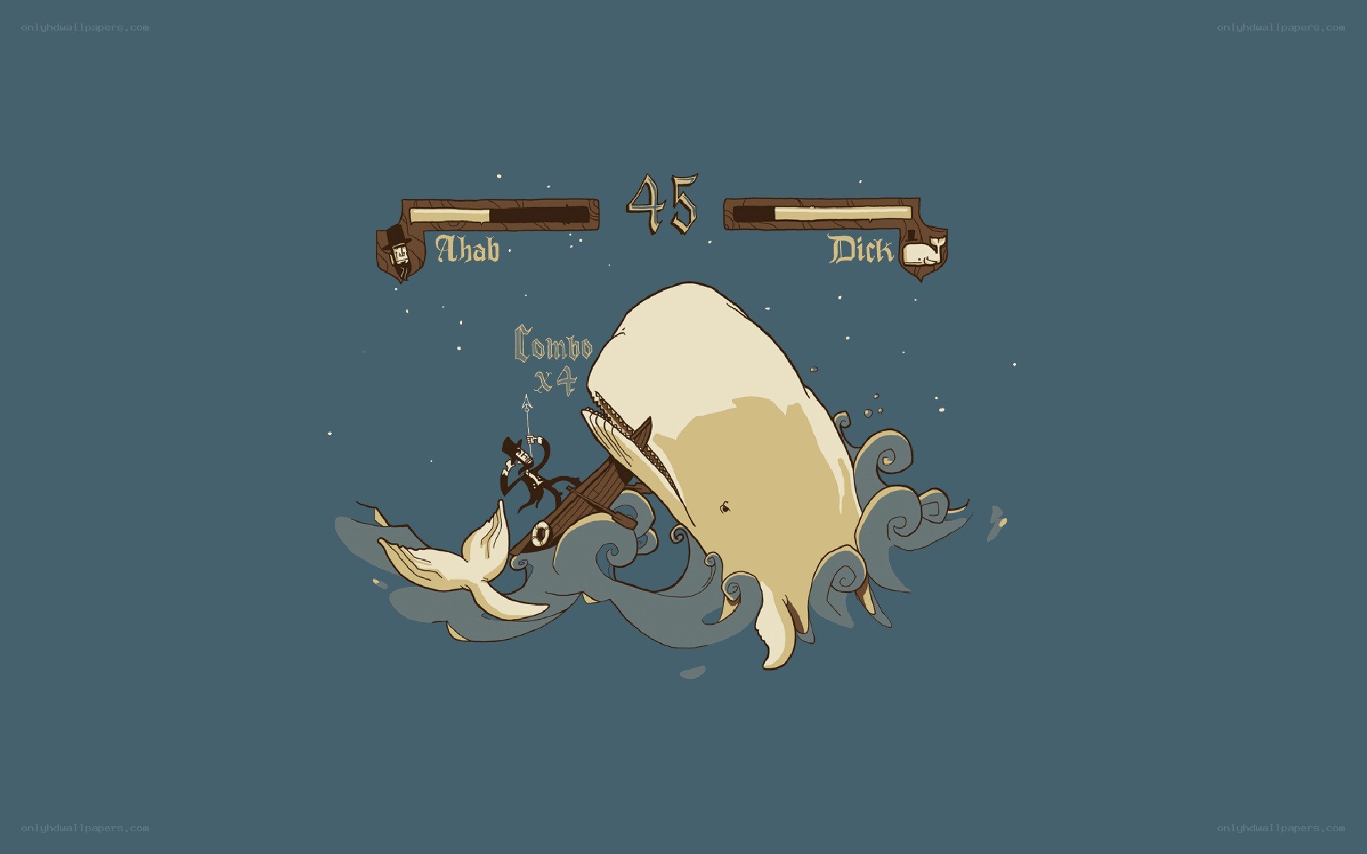 Whale battle game scene