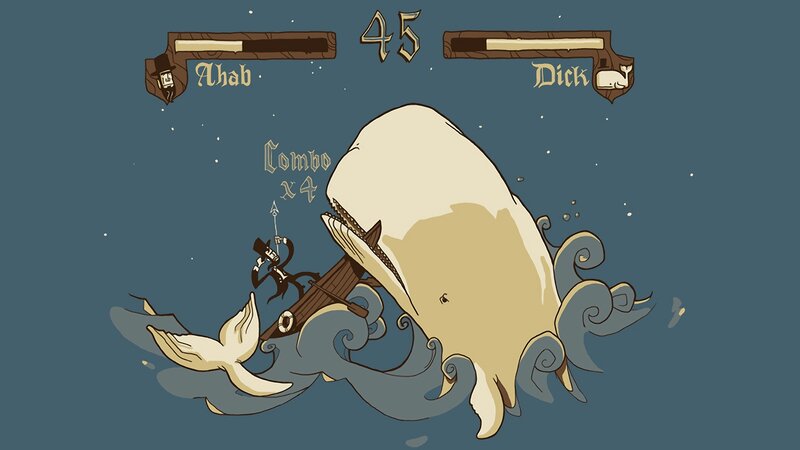 Whale battle game scene