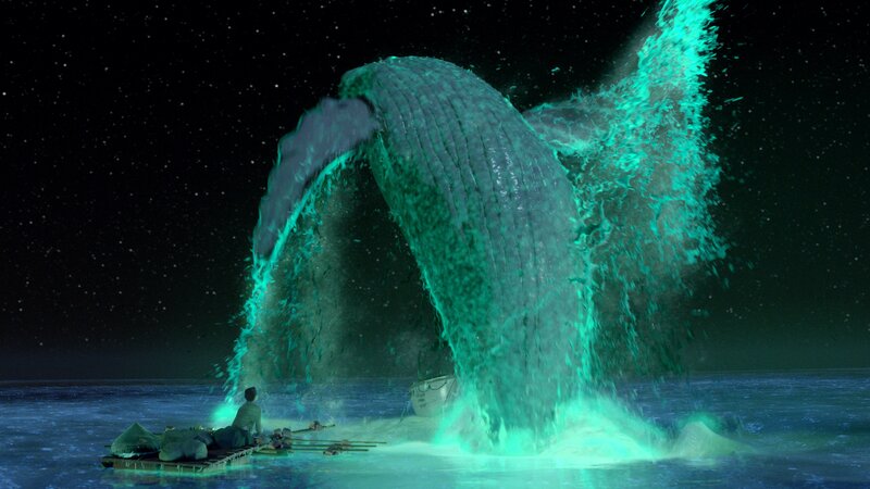 whale breaches at night