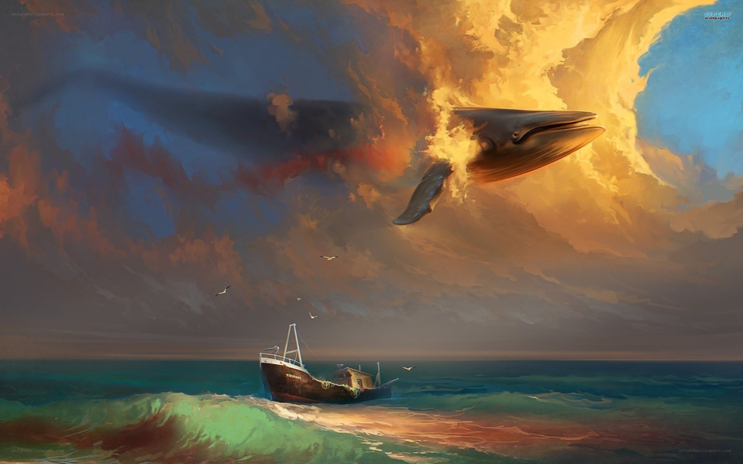 Whale in the sky