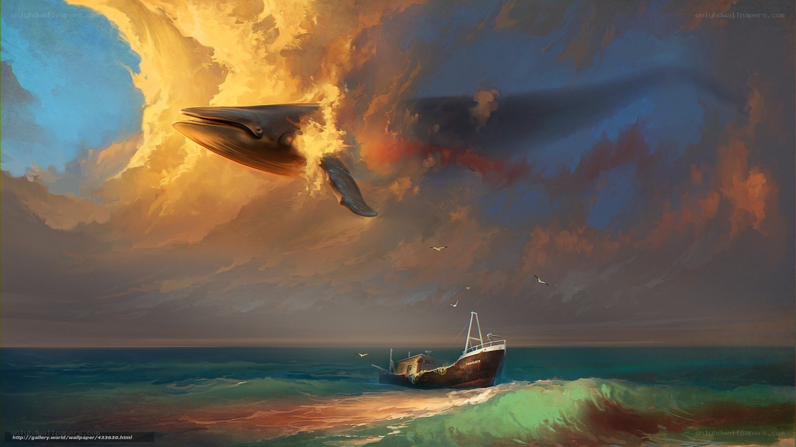 Whale in the sky