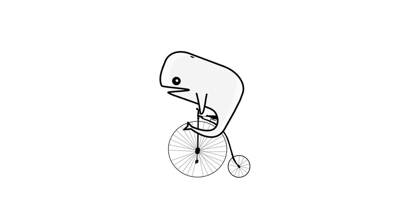 whale on a bicycle