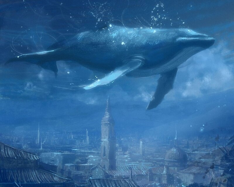 Whale over City