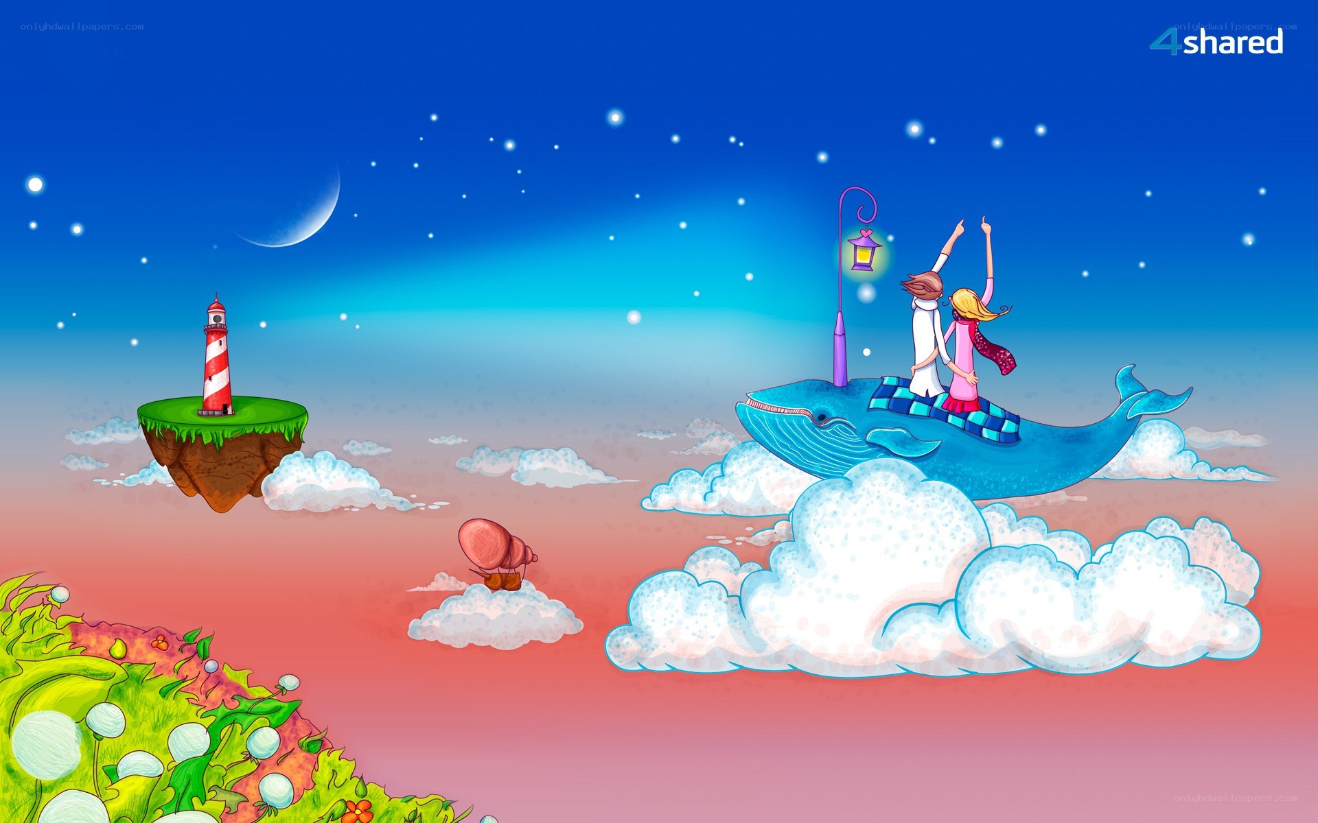 whale ride in the sky