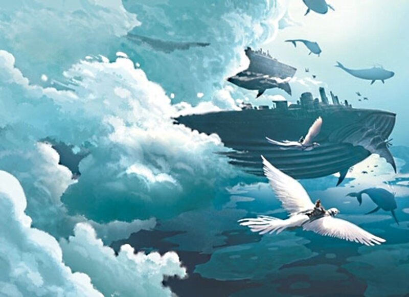 Whale-shaped Airship — Blue