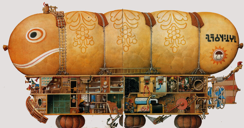 Whale-shaped airship cross-section