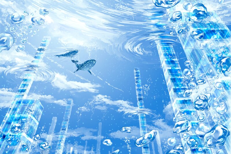 Whale Sharks Swimming