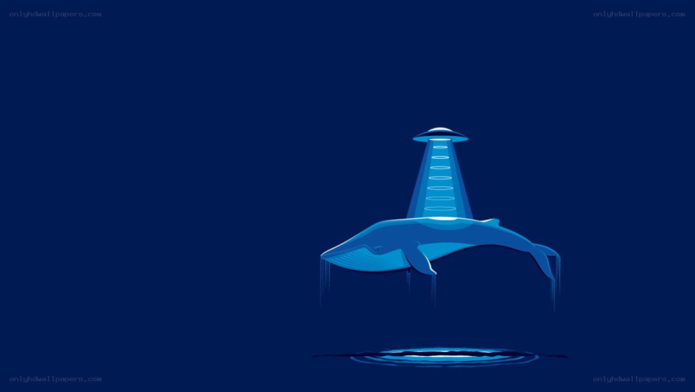 whale under alien beam