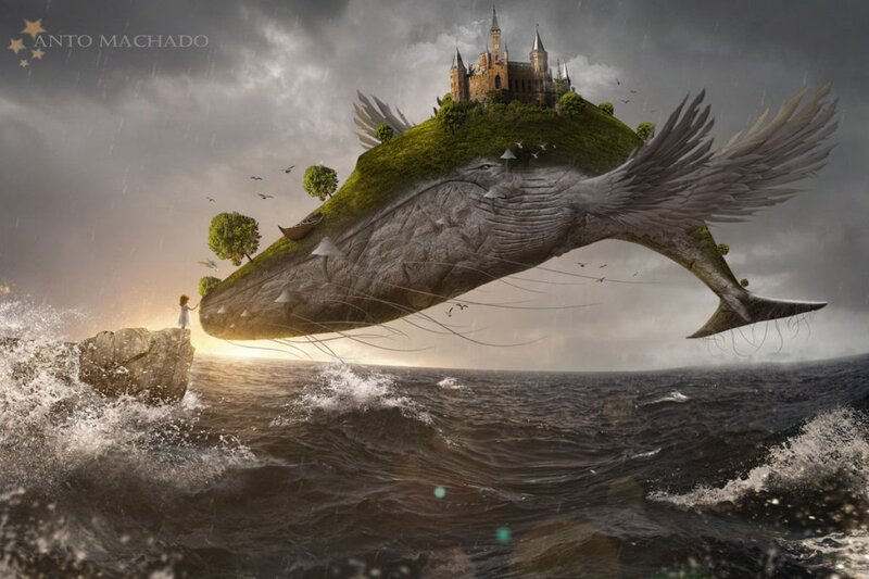 Whale with Island on Back