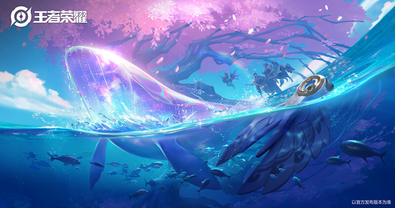 Whale with Wings in Water