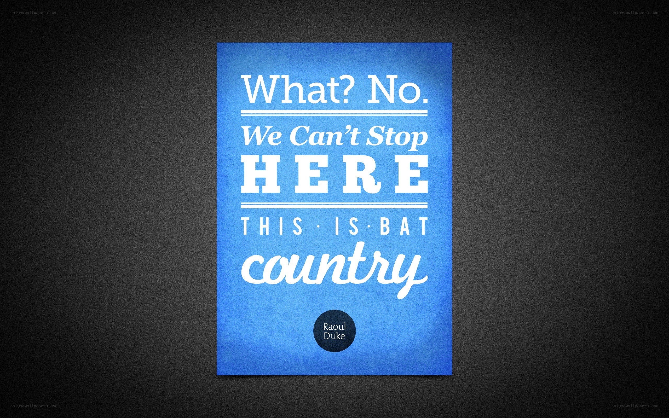 What? No. We Can't Stop Here