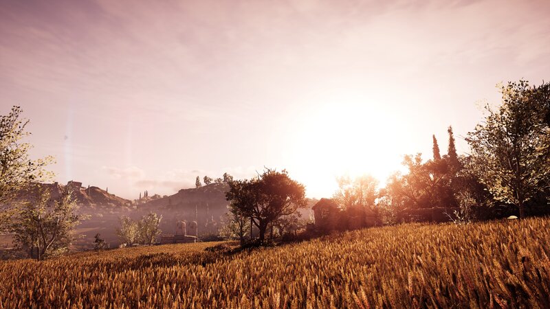 Wheat Field at Sunset — Gold, Serene, 3d Render