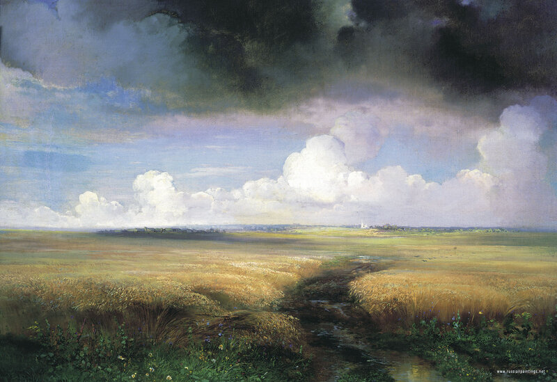 Wheat Field Landscape — Yellow