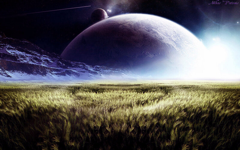 Wheat Field on Alien Planet