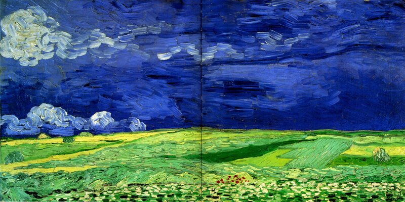 Wheat Field Under Turbulent Skies
