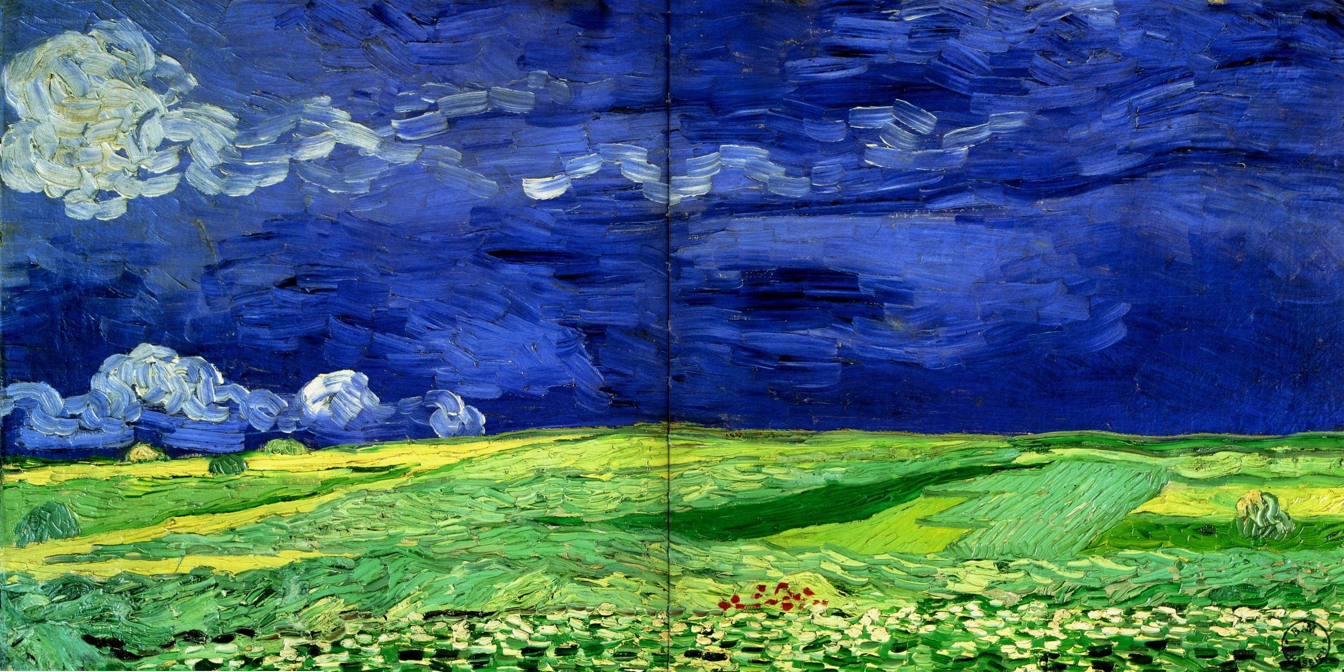 Wheat Field Under Turbulent Skies