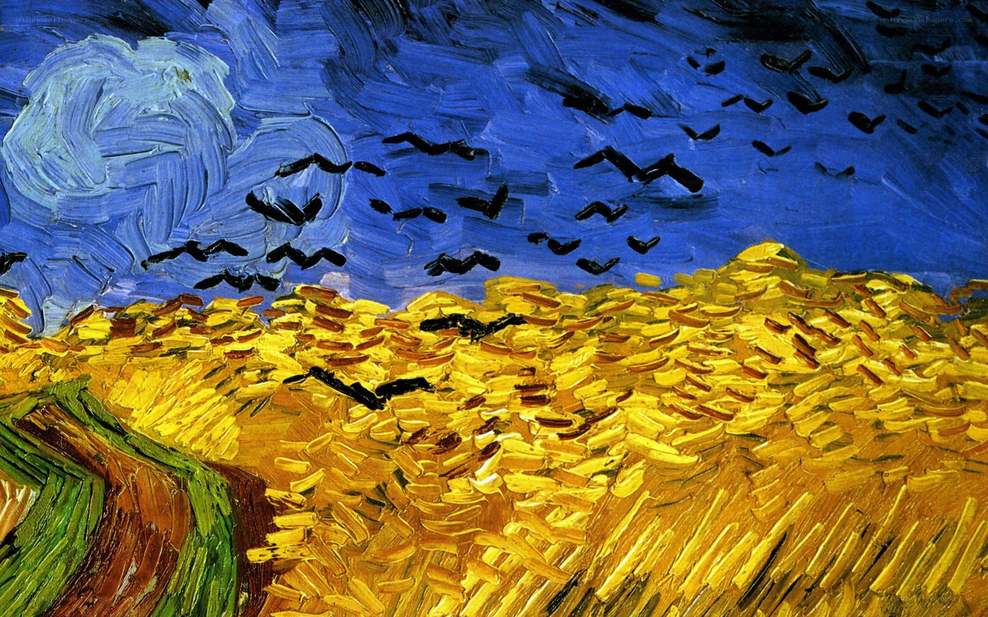 Wheat Field with Crows