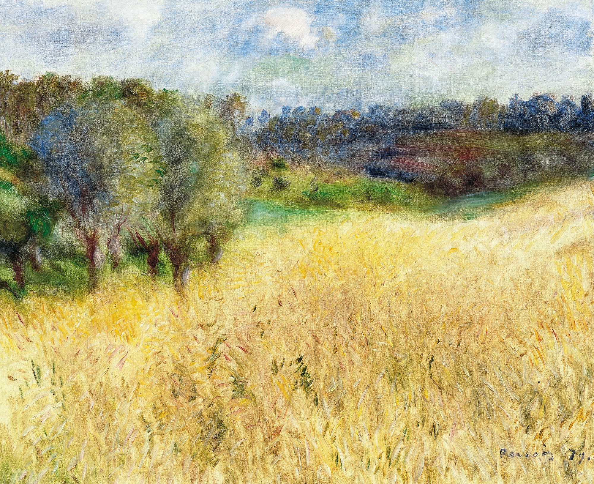 Wheat Field with Trees