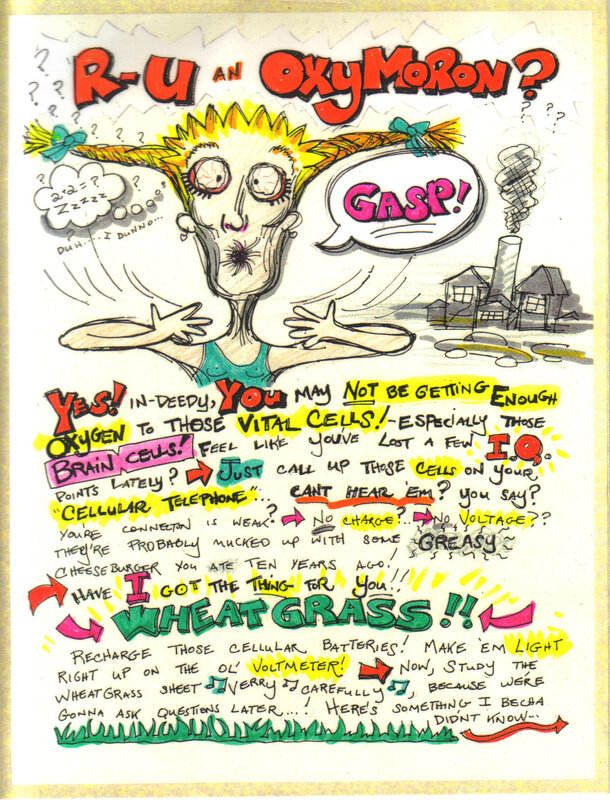 Wheatgrass health comic