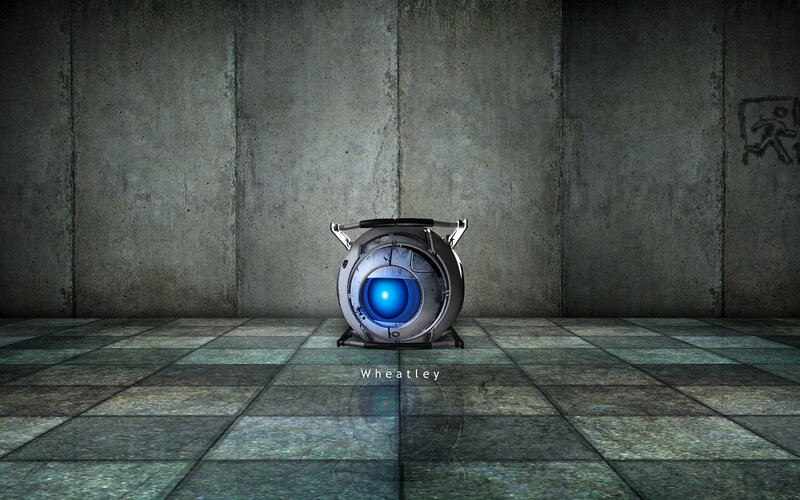 Wheatley in a test chamber