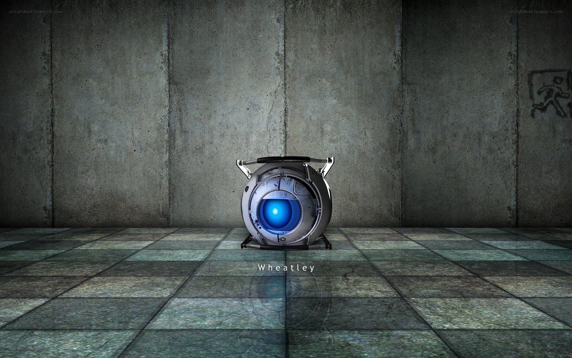 Wheatley in a test chamber