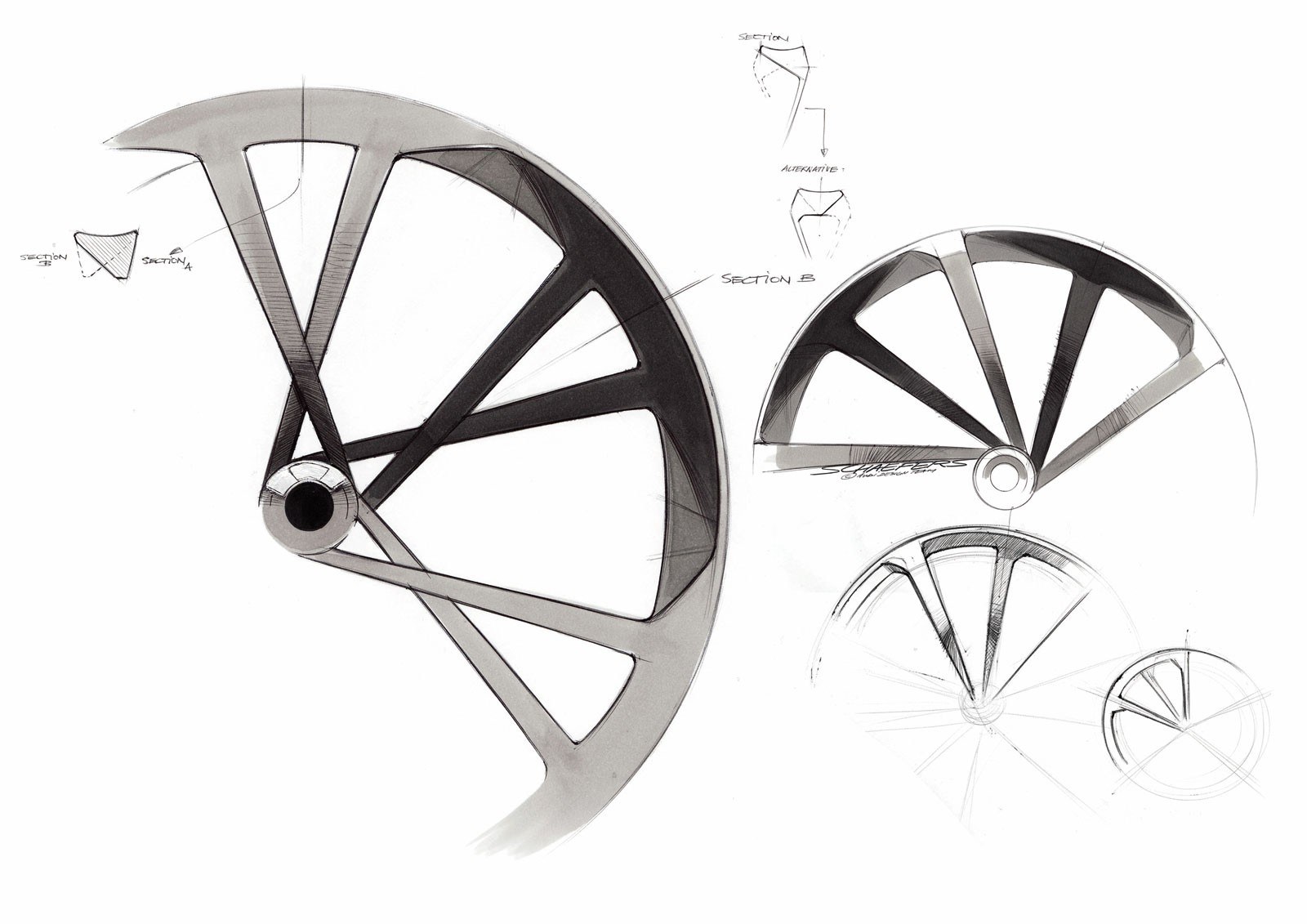 wheel design sketches